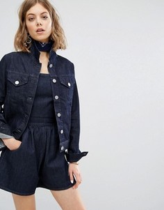 Приталенная джинсовая куртка Vale - Синий