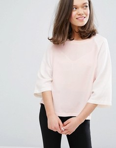 Двухцветная блузка Monki - Розовый