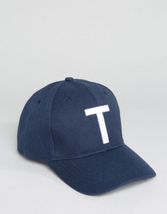 Бейсболка с буквой Т 7X - Темно-синий