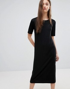 Платье-футболка миди Weekday - Черный