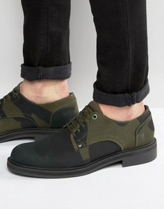 Камуфляжные туфли дерби на шнуровке G-Star - Зеленый