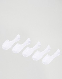 5 пар невидимых носков из вафельного трикотажа ASOS - СО СКИДКОЙ - Белый