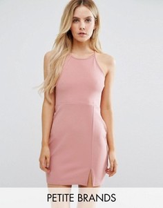 Платье мини с разрезом сбоку Missguided Petite - Розовый
