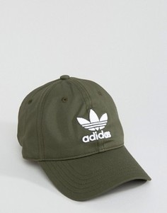 Зеленая кепка с логотипом adidas Originals CD8803 - Зеленый