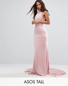 Платье макси с открытой спинкой City Goddess Tall - Розовый