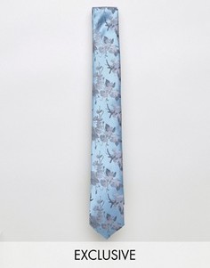 Жаккардовый галстук с цветочным узором Noose & Monkey - Синий