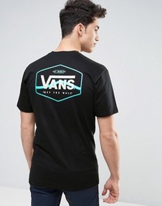 Черная футболка с принтом Vans VA312ZBLK - Черный