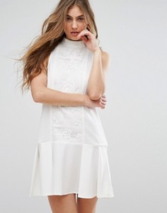 Платье с кружевной вставкой Missguided - Белый