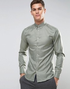 Рубашка узкого кроя Selected Homme - Зеленый