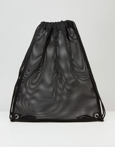Сетчатый рюкзак со шнурком ASOS - Черный