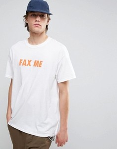 Футболка с принтом Fax Me на спине New Love Club - Белый