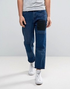 Расклешенные джинсы с заплатками Waven - Синий