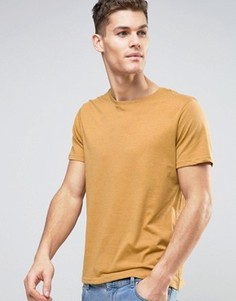 Горчичная футболка с круглым вырезом Burton Menswear - Желтый