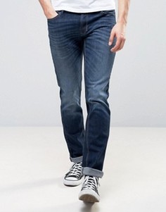 Выбеленные джинсы слим цвета индиго Sisley - Синий