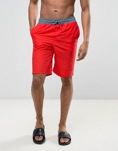 Пляжные шорты с контрастным поясом Wetts - Красный