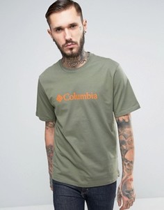 Зеленая классическая футболка с логотипом Columbia - Зеленый