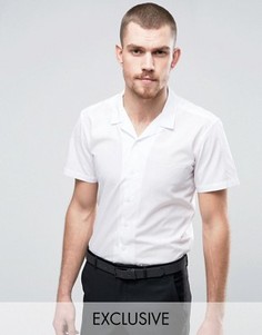 Узкая рубашка с короткими рукавами и отложным воротником Hart Hollywood - Белый