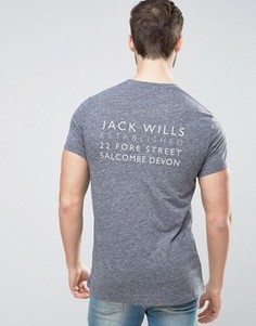 Серая футболка с логотипом на спине Jack Wills Westmore - Серый