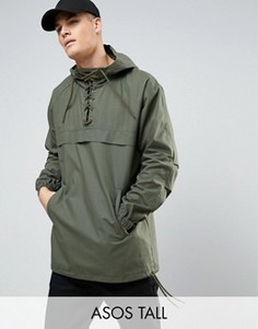 Куртка-ветровка цвета хаки со шнуровкой ASOS TALL - Зеленый