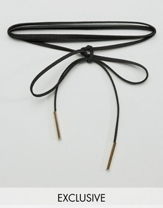 Ожерелье-чокер в несколько оборотов Reclaimed Vintage Inspired - Черный