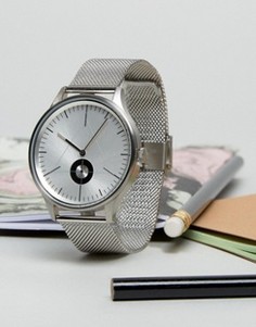 Серебристые часы с сетчатым браслетом Cronometrics - Серебряный