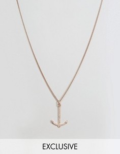 Ожерелье с подвеской-якорем цвета розового золота Simon Carter эксклюзивно для ASOS - Золотой