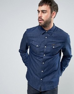 Джинсовая рубашка с карманами Wrangler - Синий