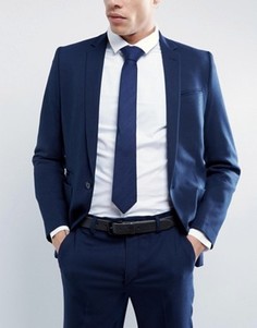 Темно-синий фактурный галстук ASOS - Темно-синий