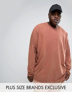 Коричневый состаренный свитшот Puma PLUS эксклюзивно для ASOS - Коричневый