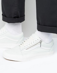 Голубые кеды с молниями Vans Old Skool VA3493MRI - Синий