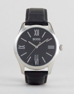 Часы с черным кожаным ремешком BOSS By Hugo Boss 1513022 Ambassador - Черный