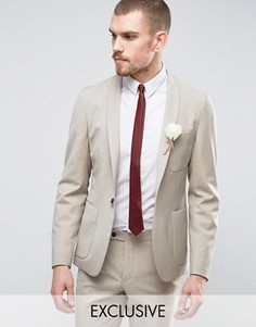 Зауженный пиджак с лацканами наклонной формы Hart Hollywood Wedding - Бежевый