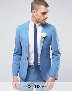 Зауженный пиджак с лацканами наклонной формы Hart Hollywood Wedding - Синий