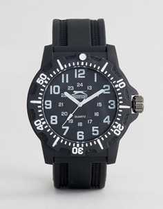 Черные часы с белыми указателями времени Slazenger - Черный