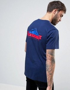 Эксклюзивная темно-синяя футболка с логотипом на спине Penfield - Темно-синий