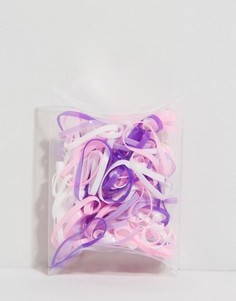 Набор из 100 резинок для волос ASOS - Розовый