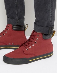 Парусиновые высокие кеды Dr Martens Eason - Красный