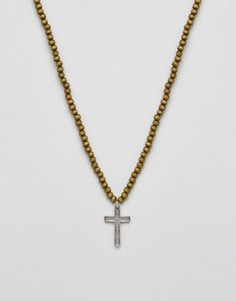 Ожерелье из бусин с крестиком ASOS - Мульти