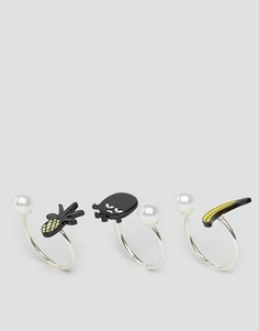 Набор колец Monki - Серебряный