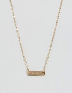 Ожерелье с металлической пластиной DesignB - Золотой