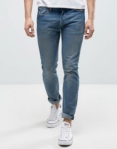 Выбеленные джинсы скинни Levis 501 - Синий