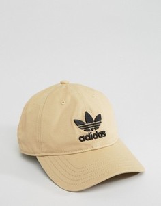 Бежевая кепка с логотипом-трилистником adidas Originals CD8802 - Бежевый