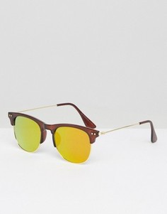 Коричневые солнцезащитные очки в стиле ретро 7X - Коричневый