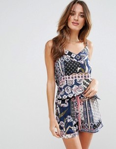 Пижамный топ с комбинированным принтом Glamorous - Мульти