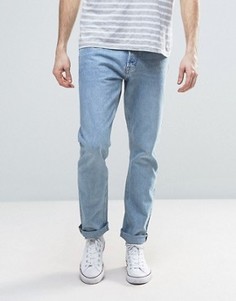 Синие выбеленные прямые джинсы Weekday Common - Синий
