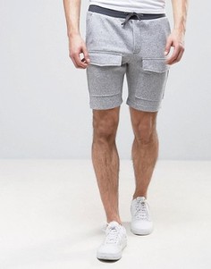 Трикотажные шорты-карго Selected Homme - Серый