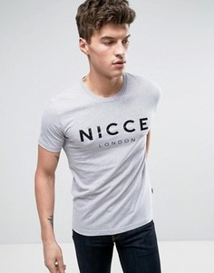 Серая футболка с логотипом Nicce London - Серый