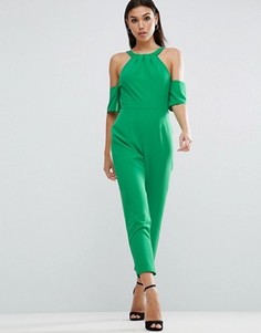 Комбинезон с вырезами на плечах ASOS - Зеленый