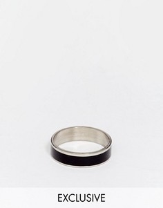 Черное кольцо Reclaimed Vintage Inspired - Серебряный