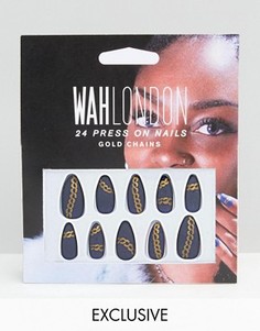 Накладные ногти WAH London & ASOS - Chain Mail - Синий
